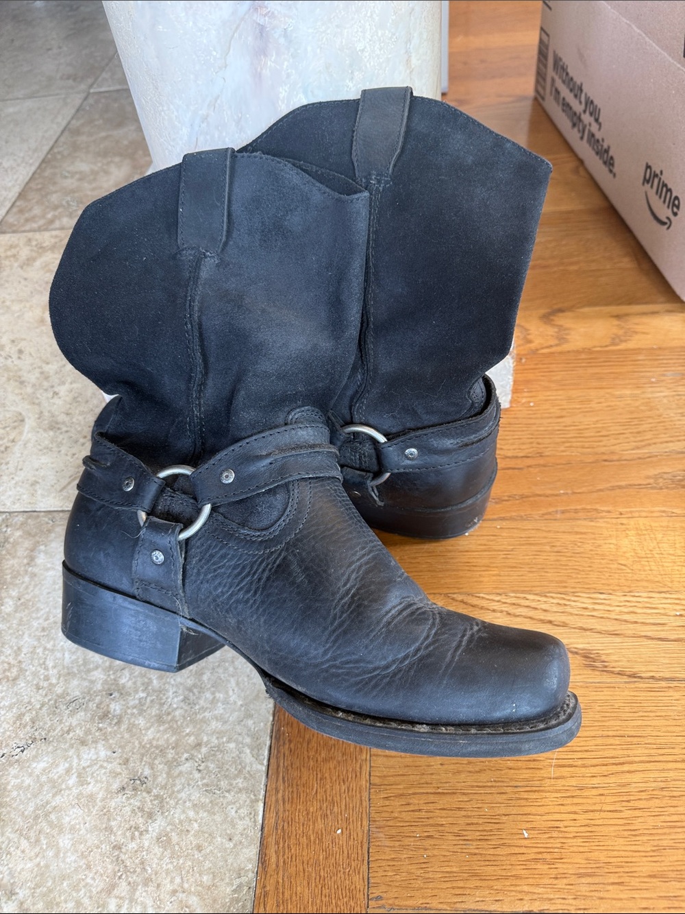 HUSTIN HARLEY DAVIDSON men’s leather riding boots very good condition size 10.5